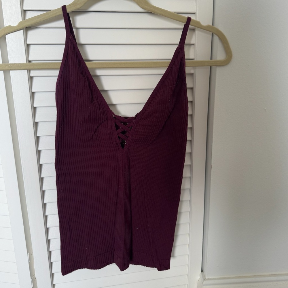 Free People Intimately | Burgundy Crossfire Cami Tank | XS/S